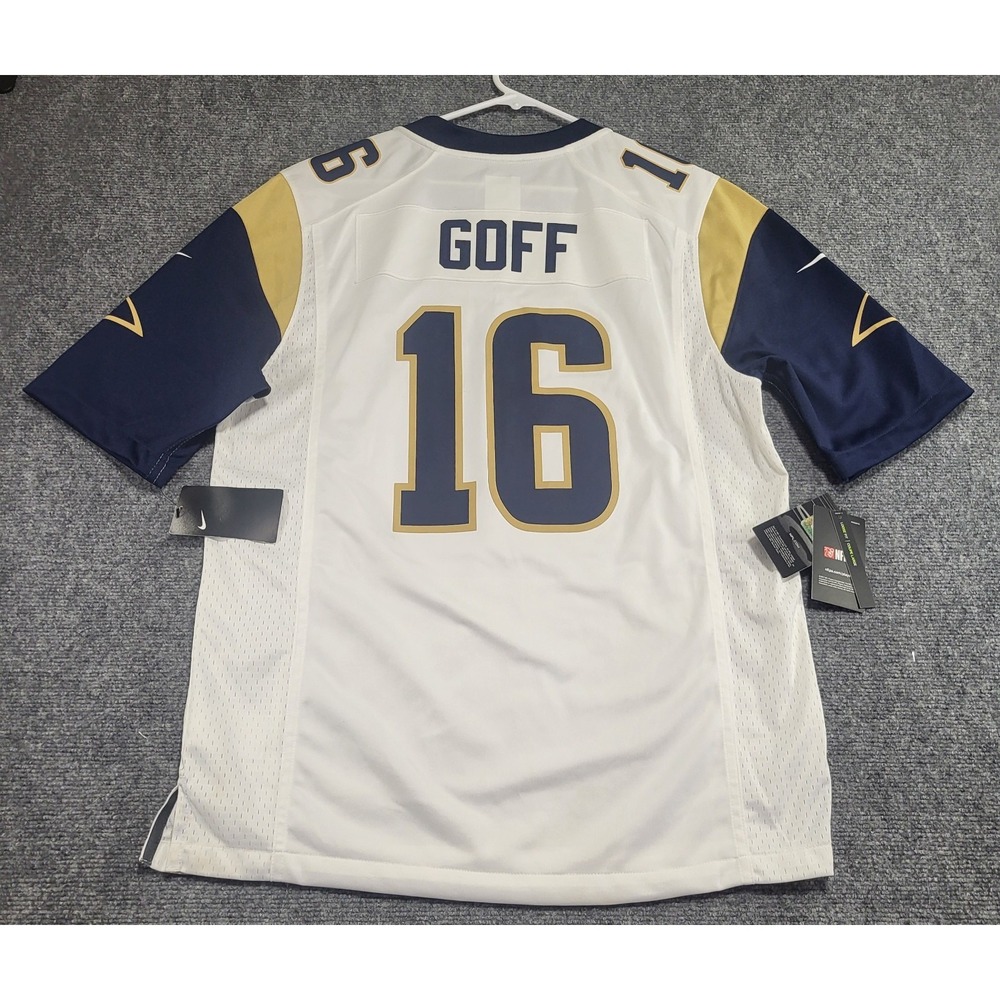 Nike Los Angeles Rams Jared Goff #16 On-Field White NFL Jersey Men's Size Medium - Picture 8 of 14